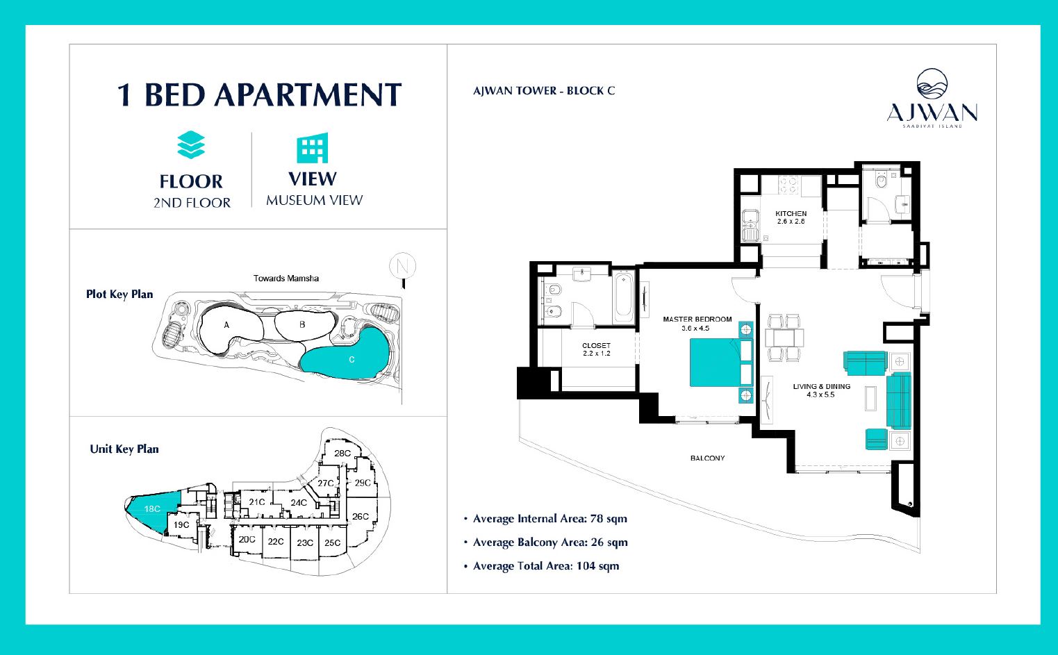 Experience Luxury Living on Ajwan Tower Residences in Saadiyat Island, Abu Dhabi | ALMIRA Real Estate
