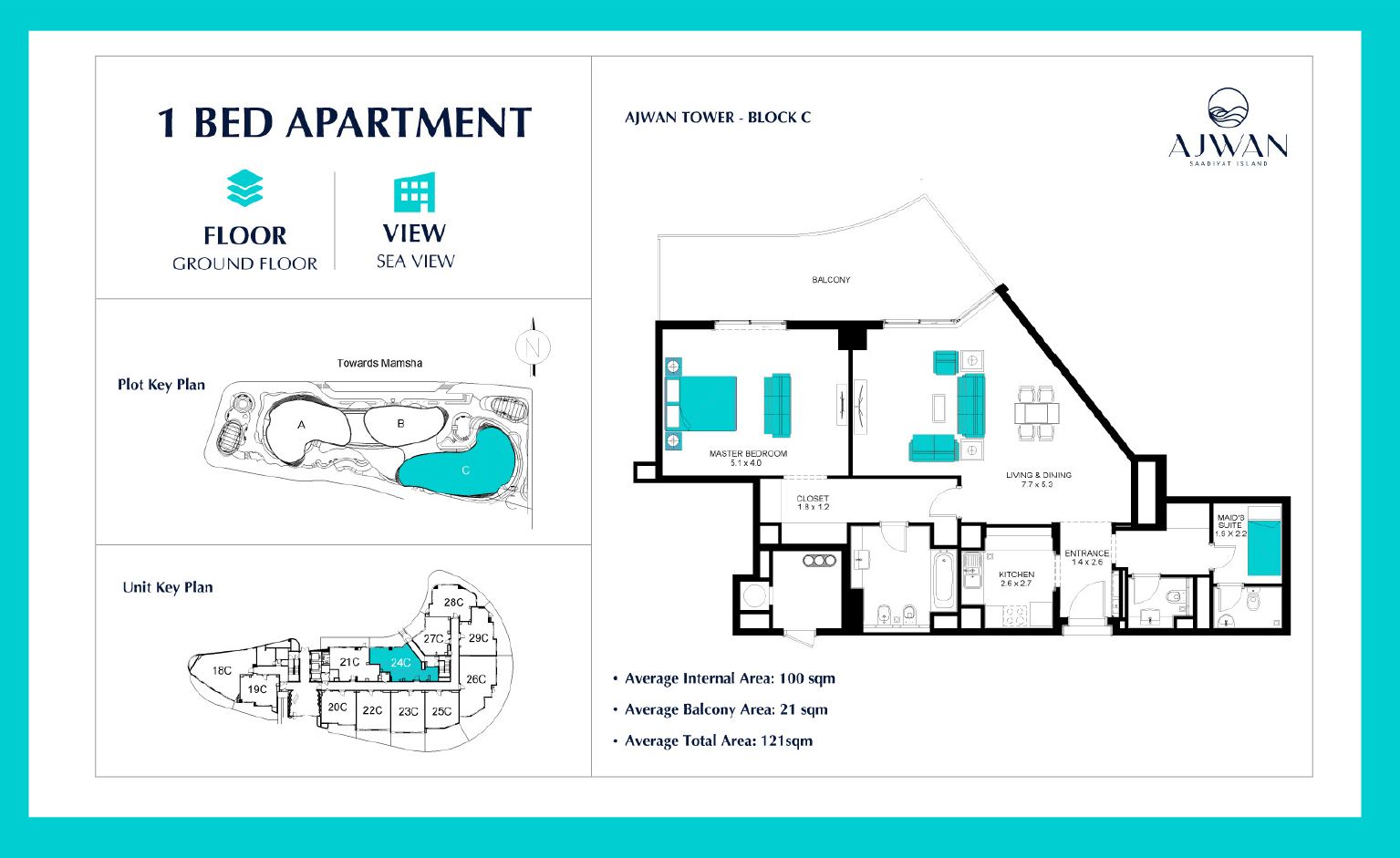 Experience Luxury Living on Ajwan Tower Residences in Saadiyat Island, Abu Dhabi | ALMIRA Real Estate