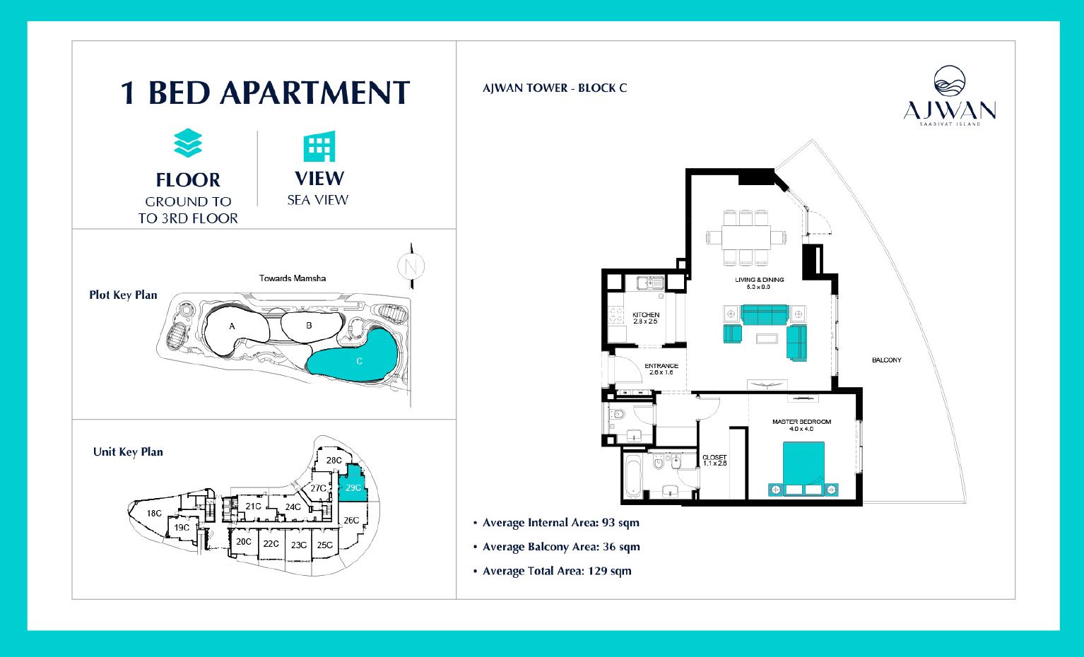 Experience Luxury Living on Ajwan Tower Residences in Saadiyat Island, Abu Dhabi | ALMIRA Real Estate