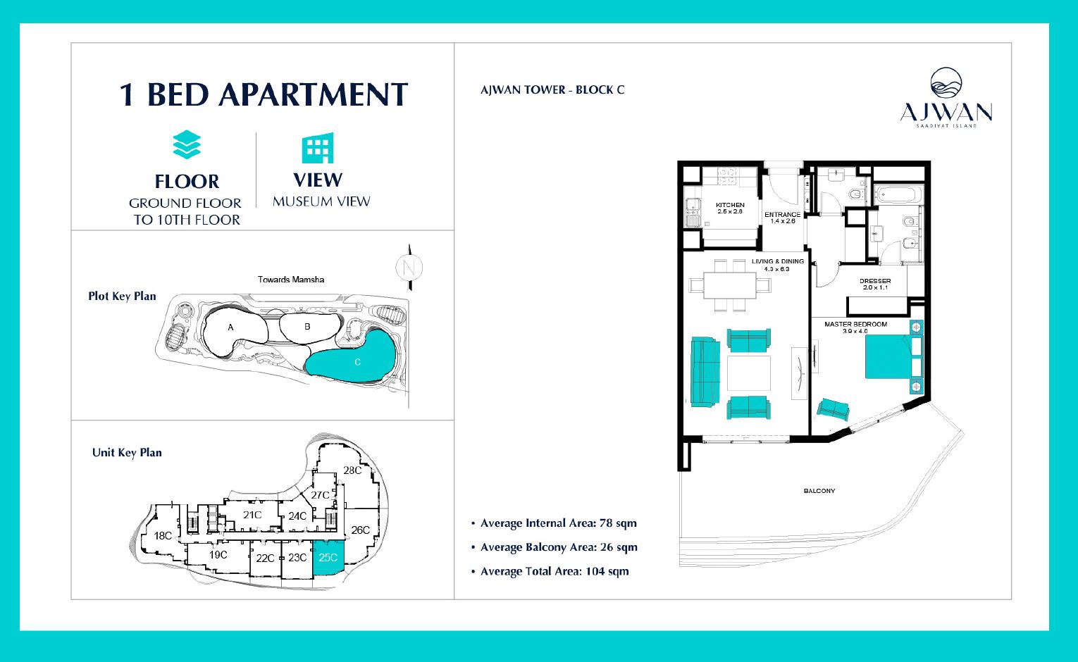 Experience Luxury Living on Ajwan Tower Residences in Saadiyat Island, Abu Dhabi | ALMIRA Real Estate