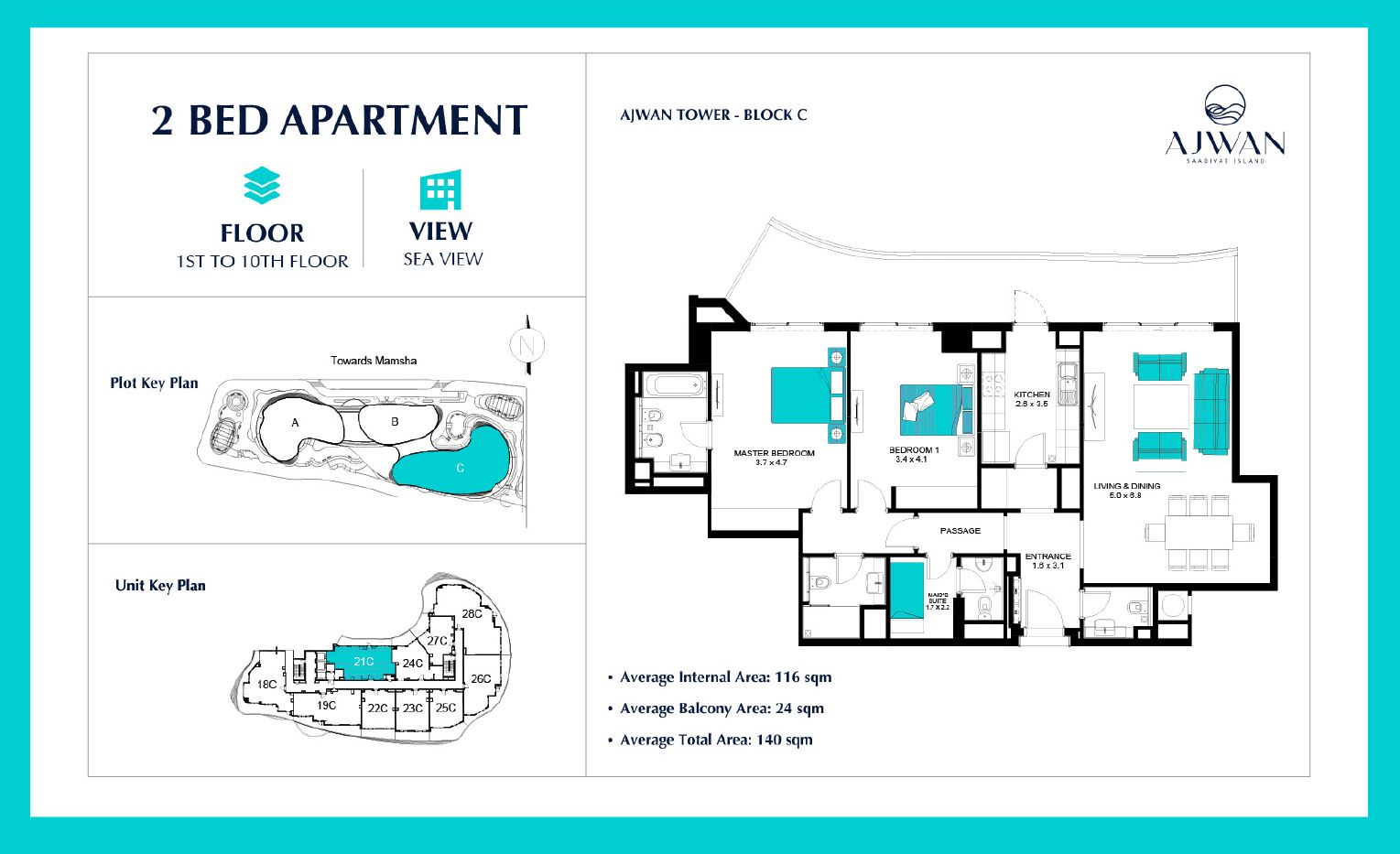 Experience Luxury Living on Ajwan Tower Residences in Saadiyat Island, Abu Dhabi | ALMIRA Real Estate