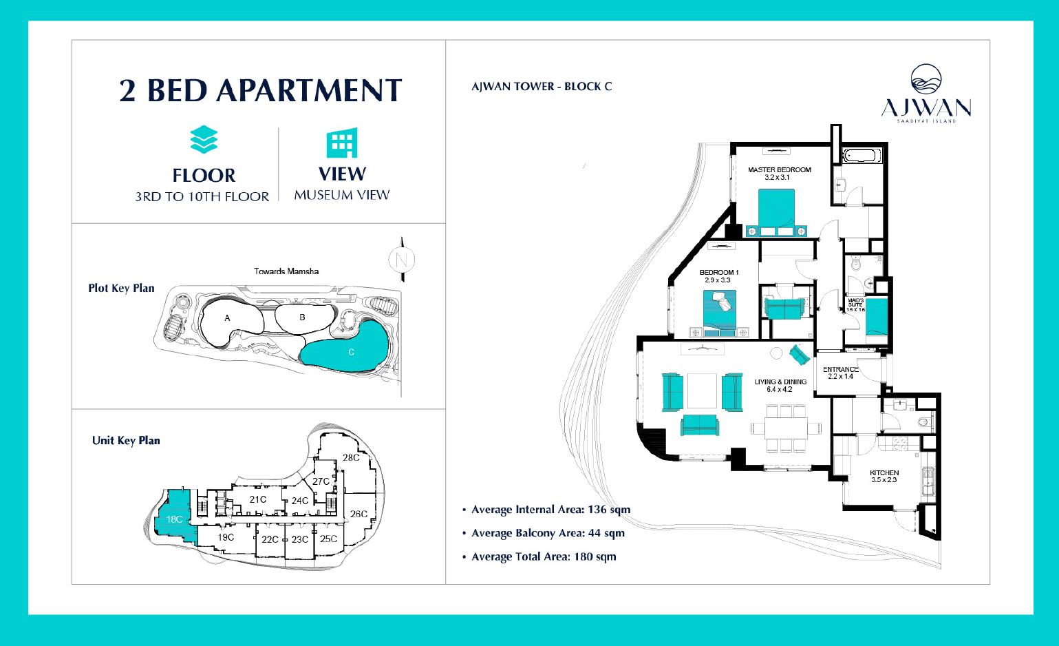 Experience Luxury Living on Ajwan Tower Residences in Saadiyat Island, Abu Dhabi | ALMIRA Real Estate