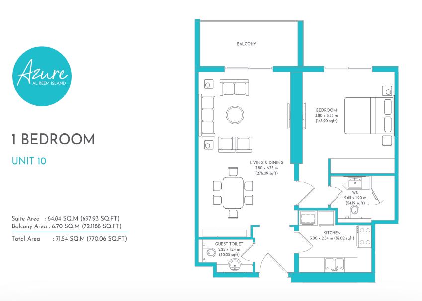 Azure Al Reem by Masaood Developments on Al Reem Island, Abu Dhabi | ALMIRA Real Estate