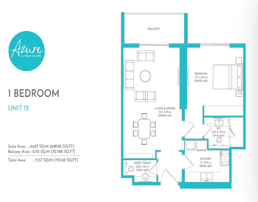 Azure Al Reem by Masaood Developments on Al Reem Island, Abu Dhabi | ALMIRA Real Estate