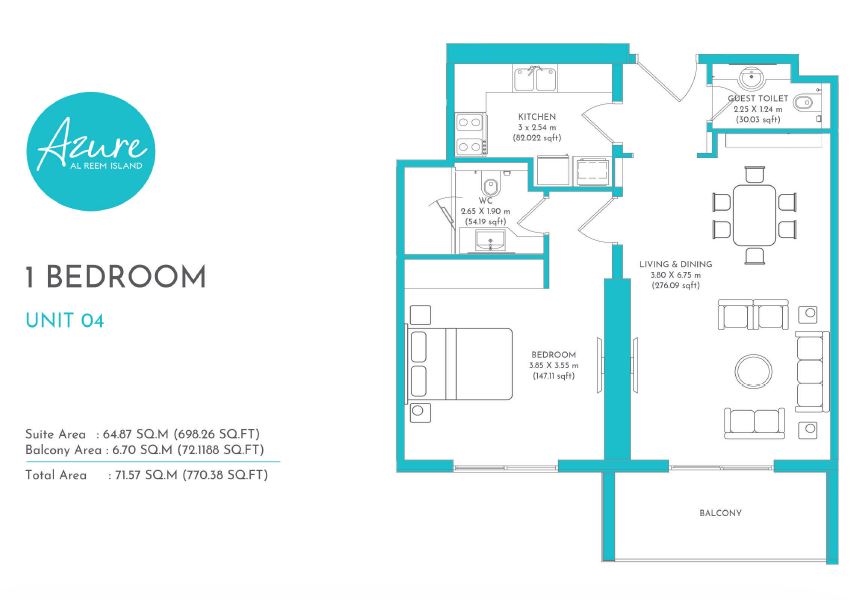 Azure Al Reem by Masaood Developments on Al Reem Island, Abu Dhabi | ALMIRA Real Estate