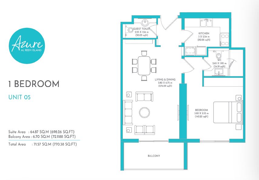 Azure Al Reem by Masaood Developments on Al Reem Island, Abu Dhabi | ALMIRA Real Estate