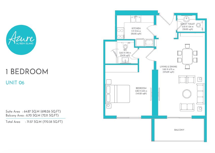 Azure Al Reem by Masaood Developments on Al Reem Island, Abu Dhabi | ALMIRA Real Estate