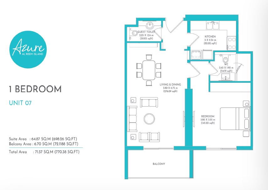 Azure Al Reem by Masaood Developments on Al Reem Island, Abu Dhabi | ALMIRA Real Estate