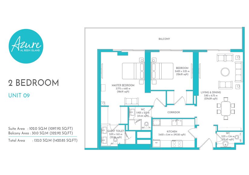 Azure Al Reem by Masaood Developments on Al Reem Island, Abu Dhabi | ALMIRA Real Estate